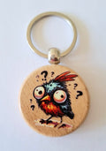 Porte clés bijou de sac oiseau rigolo