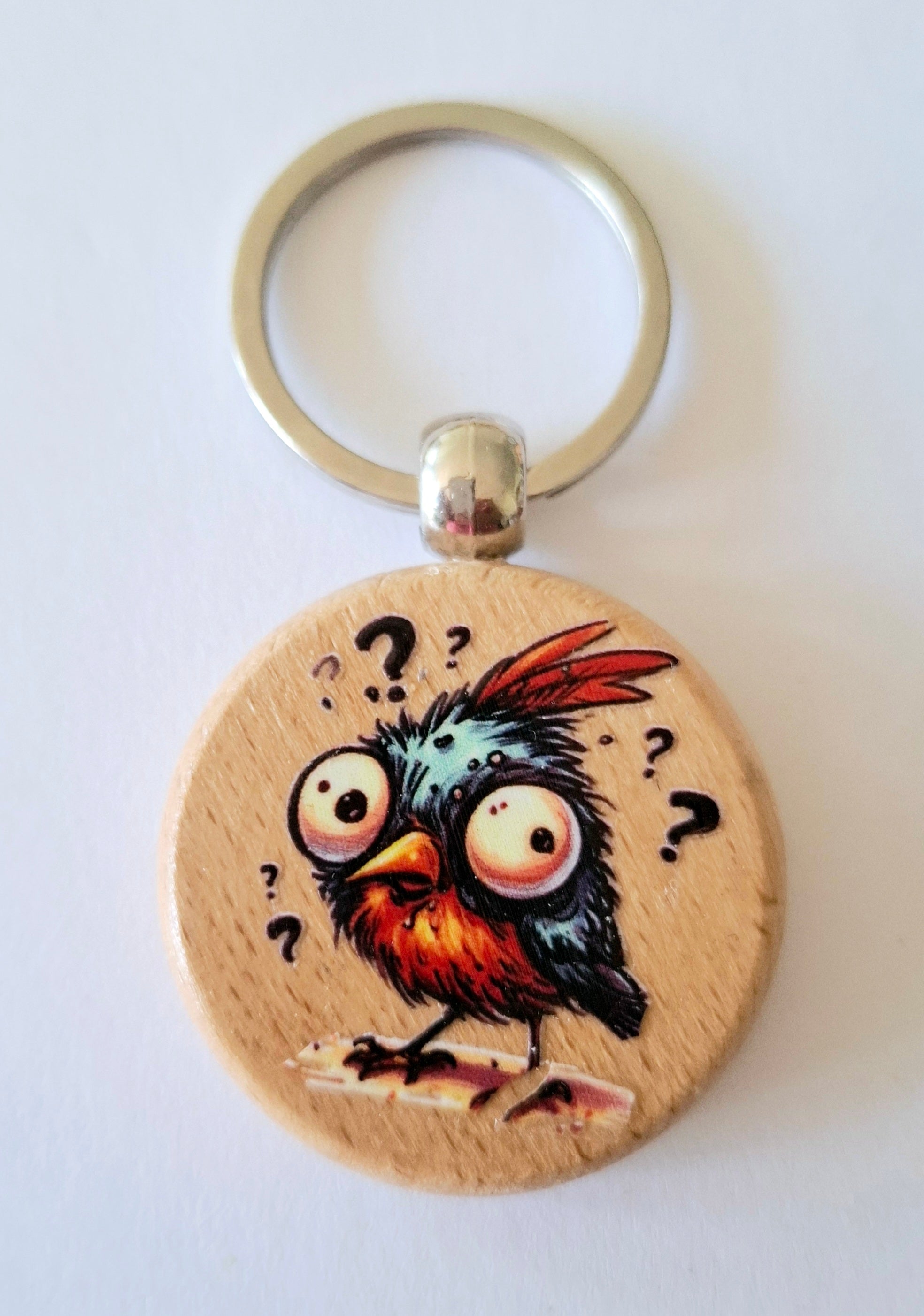 Porte clés bijou de sac oiseau rigolo