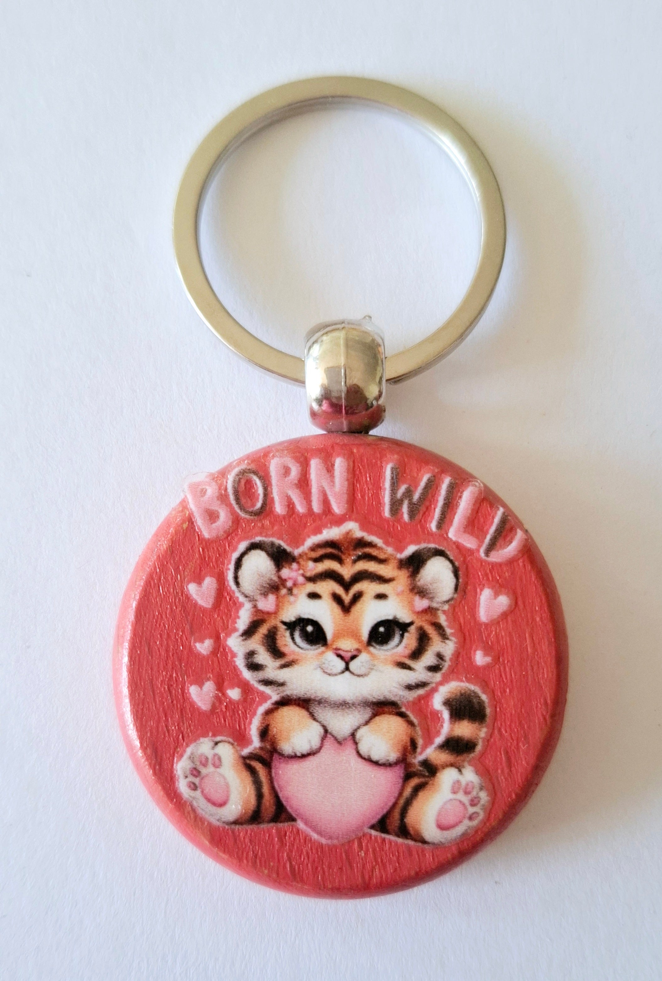 Porte clés bijou de sac bébé  tigre