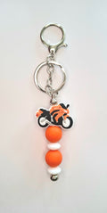 Porte-clés Bijou de Sac Moto Orange