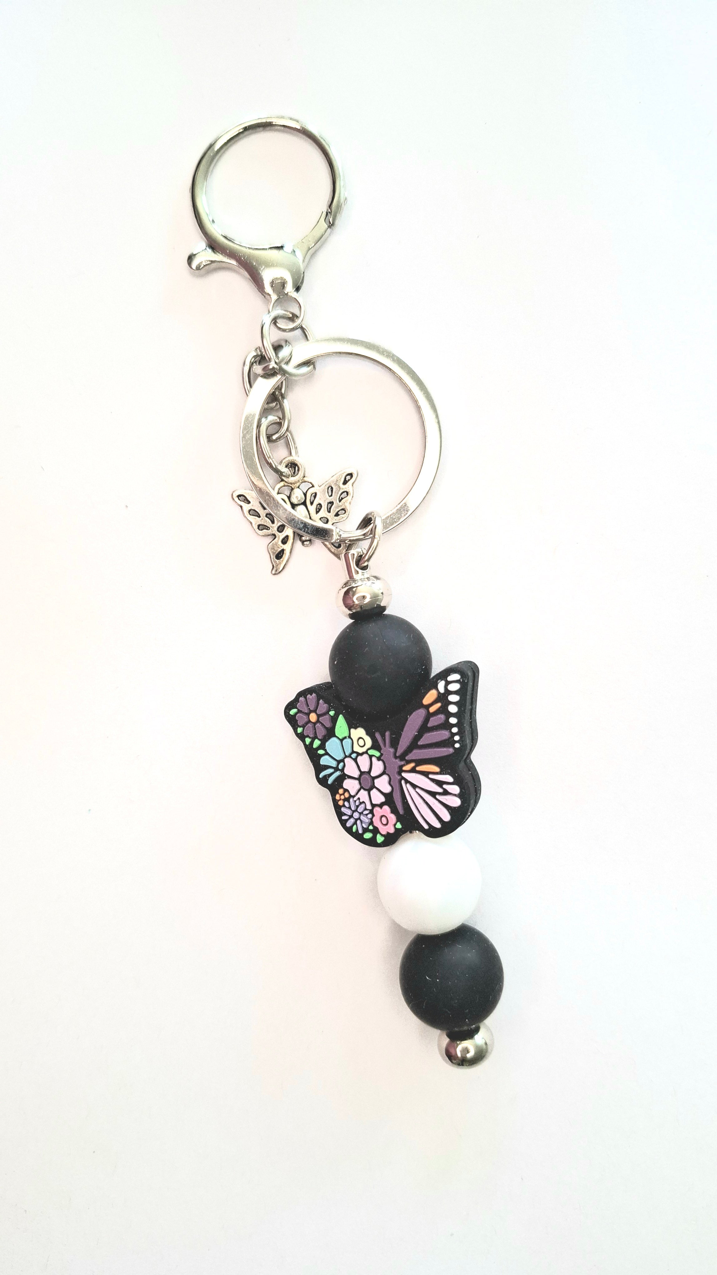 Papillon noir et multicolore