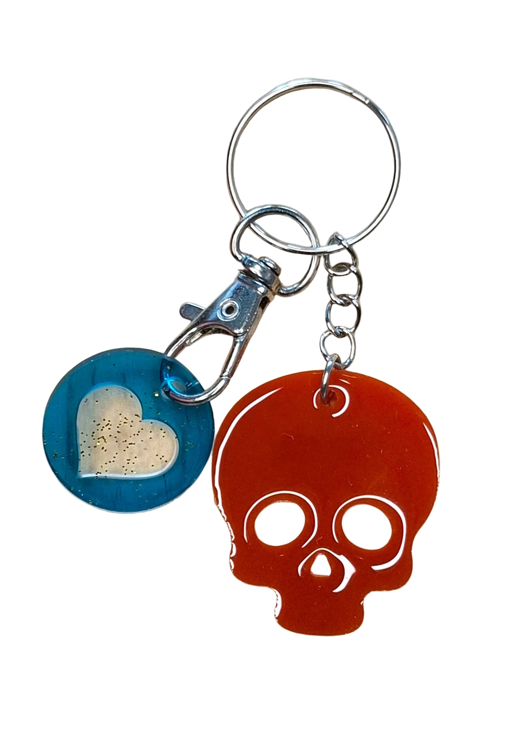 Halloween tête de mort et coeur