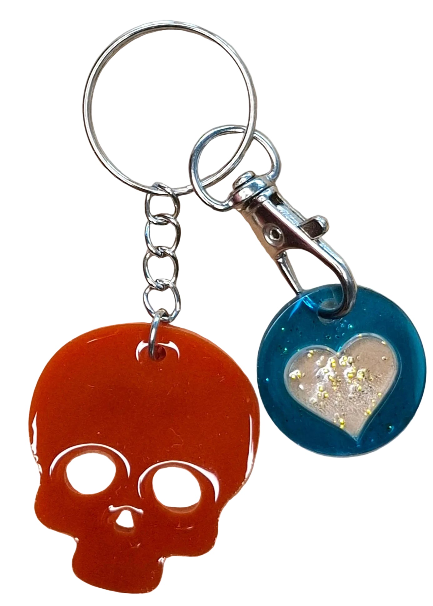 Halloween tête de mort et coeur