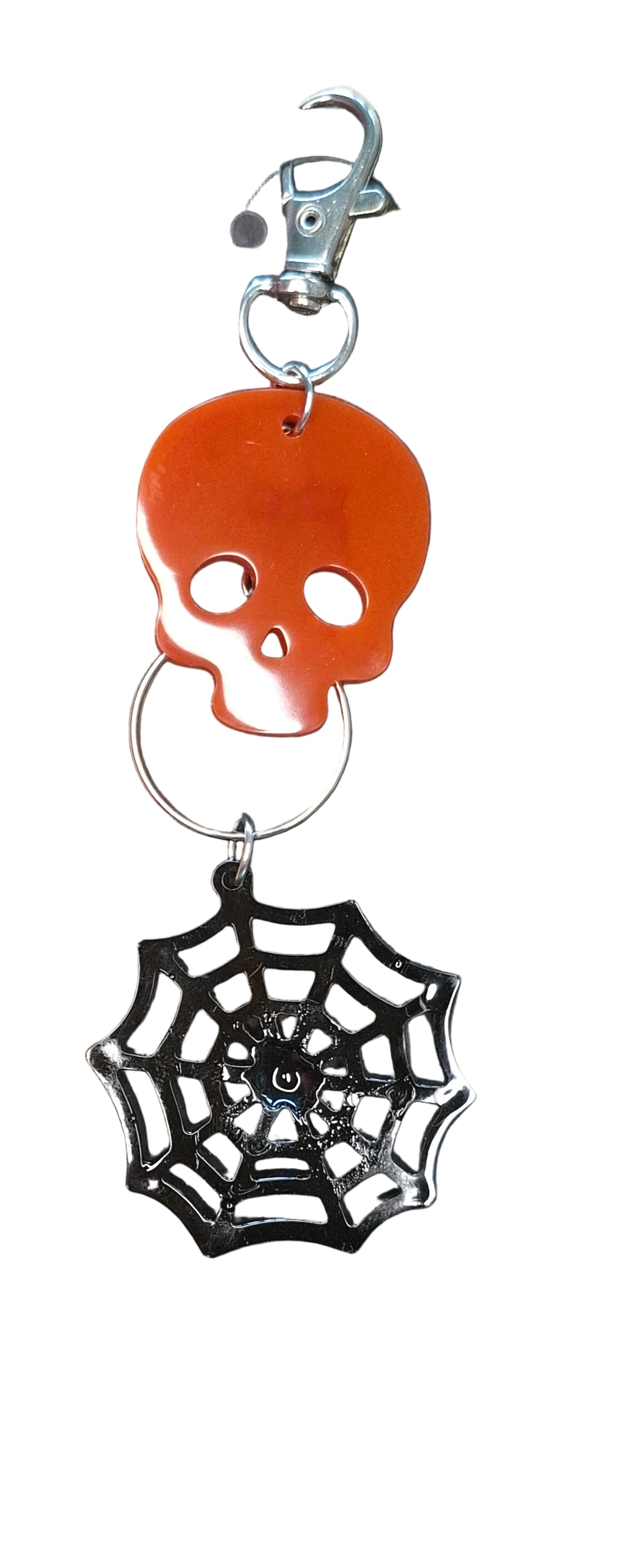 Halloween Tête de mort et toile d'araignée