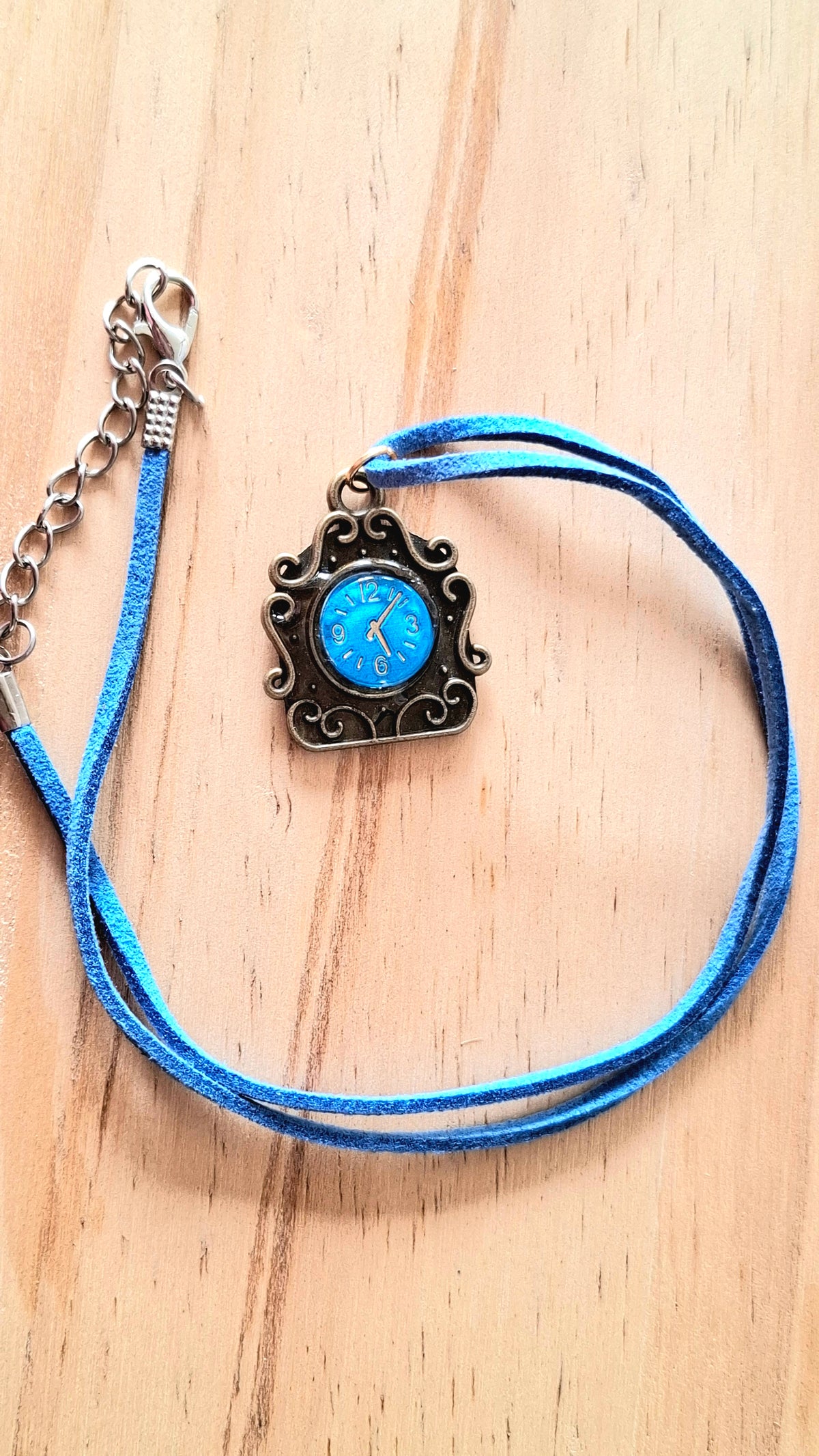 Horloge Steampunk bleu