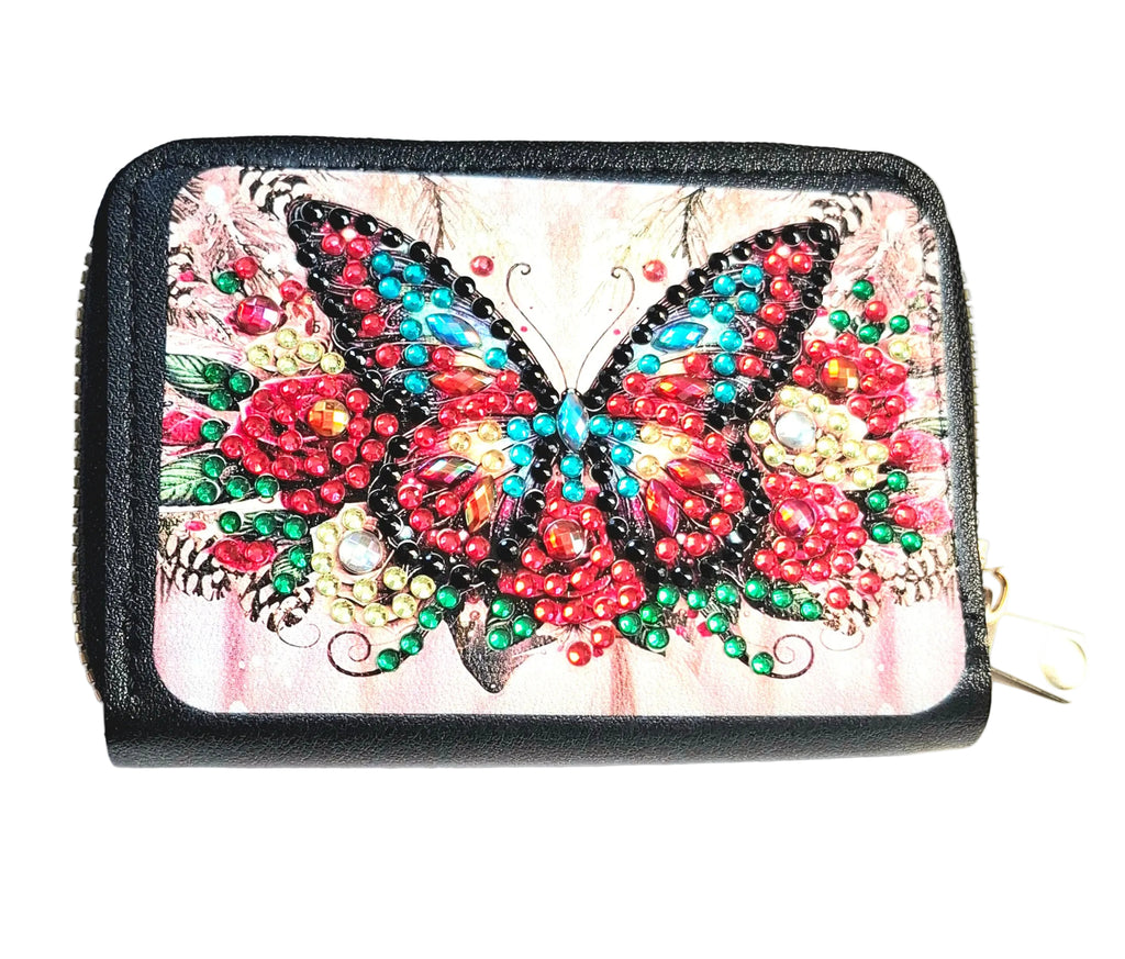 porte cartes modèle papillon multicolore