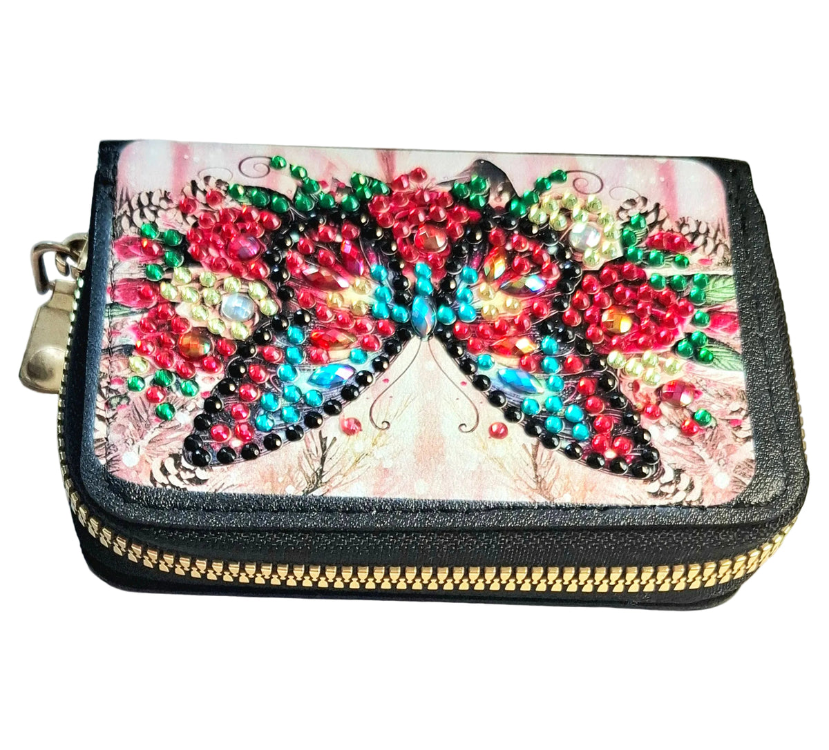 porte cartes modèle papillon multicolore