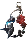 Colibri noir reflets roses