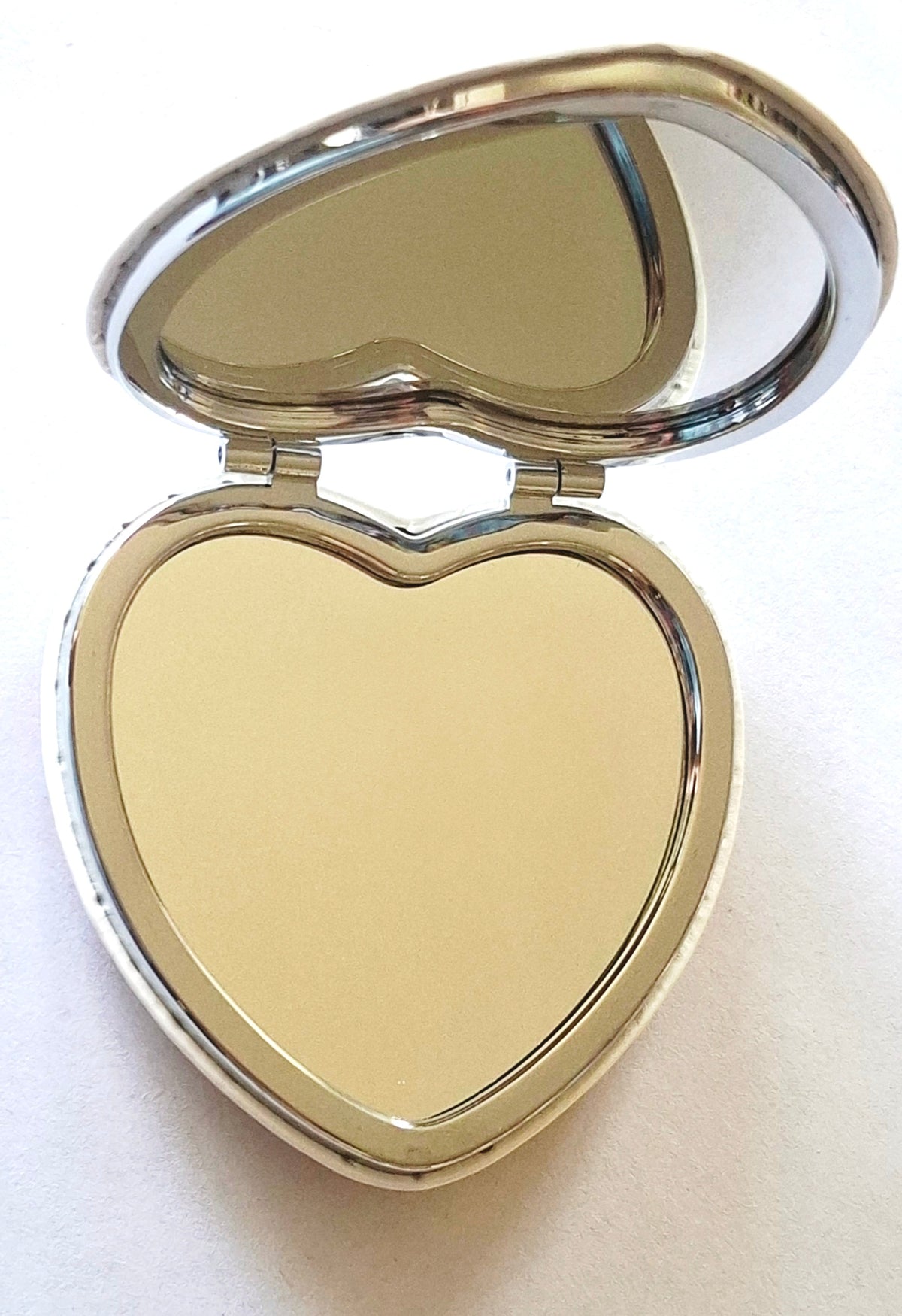 miroir cœur orange et bleu
